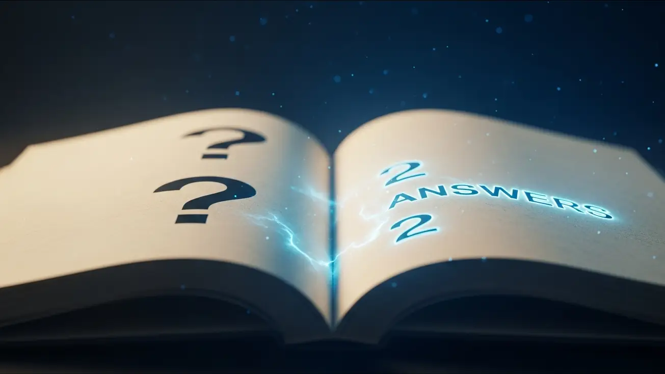 b2b-saas-sales-hero-3 - SaasCEO.com Frequently Asked Questions — An open, antique-style reference book with cream-colored pag