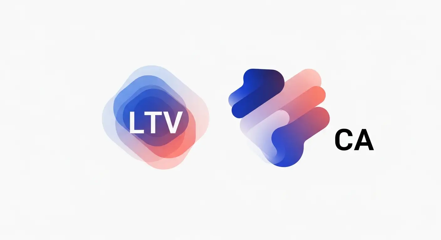 b2b-saas-sales-supp-26971-replace - SaasCEO.com Start With the Math, Not the Motion — Two distinct abstract data elements, representing LTV and CA