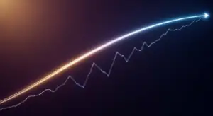 compound-annual-growth-rate-hero - SaasCEO.com Glowing upward-trending line graph on a dark gradient background, symbolizing growth.