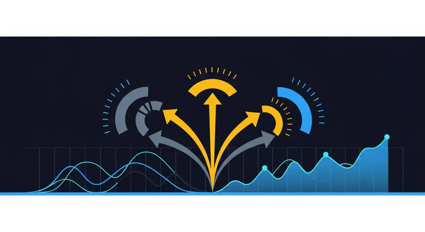 customer-onboarding-best-practices-hero-2 - SaasCEO.com Segment the Onboarding Playbook by ICP — three distinct, segmented data pathways, each with unique progression patterns, emerging from a common origin point and diverging, rendered in slate and saffron