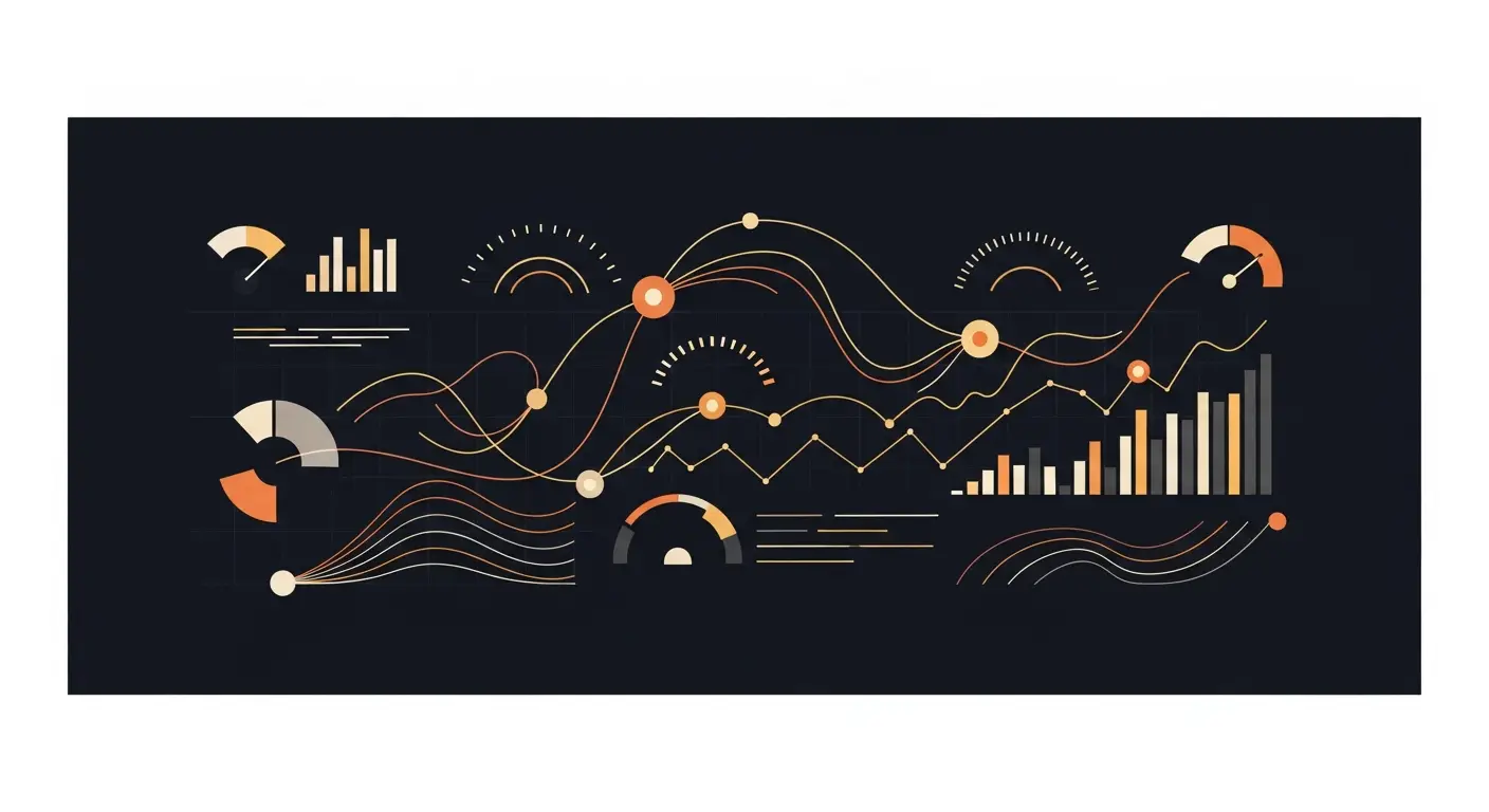 enterprise-saas-sales-hero-3 - SaasCEO.com Building Toward Exit: Why Enterprise SaaS Sales Matters at the Sale — Interconnected nodes and flowing curves on a dark background