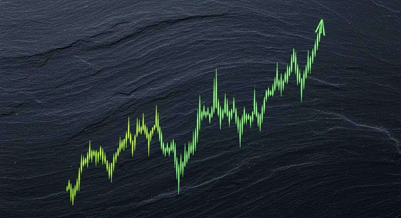 growth-hacking-saas-supp-25895-replace - SaasCEO.com Unit Economics Decide How Hard You Can Push — A dynamic, upward-trending data line in slate, representing