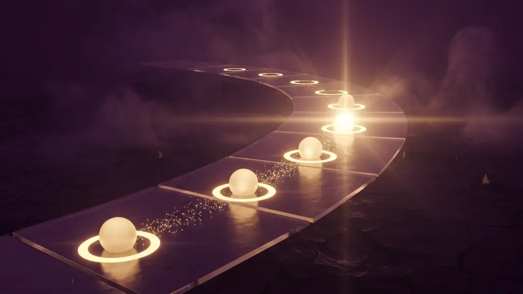 hero-difference-between-bookings-and-revenue-7 - SaasCEO.com A Walked Example: One 0,000 Contract Through the Full Bridge — A clear pathway with sequential waypoints glowing in progres