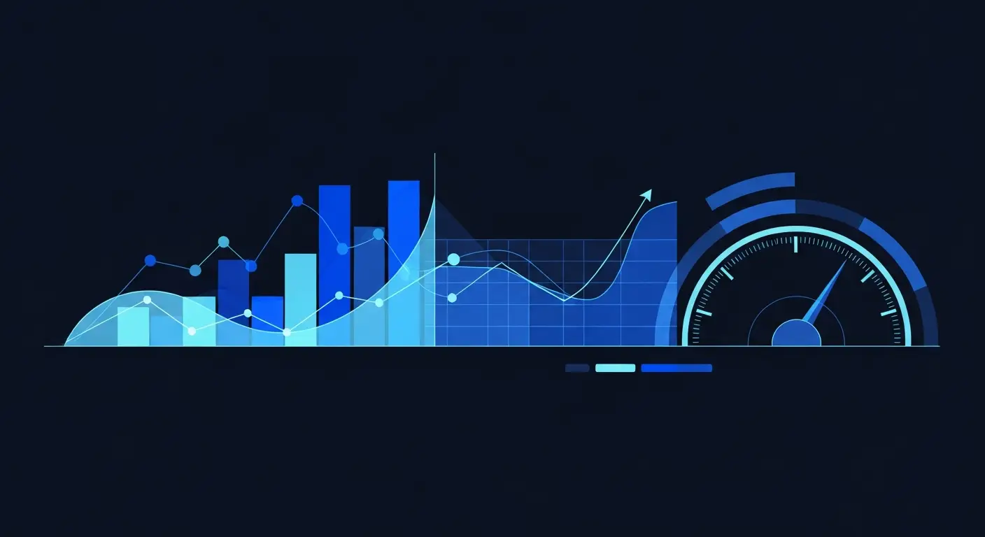 hero-ideal-customer-profile-1 - SaasCEO.com When Multiple Segments Are Attractive: The Portfolio Decision — Layered translucent geometric shapes suggesting data flow an