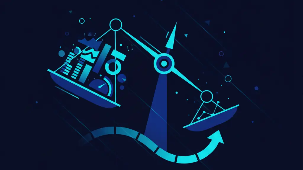 hero-market-differentiation-1 - SaasCEO.com the polarity principle in market differentiation — a precision balance scale tilted dramatically to one side on