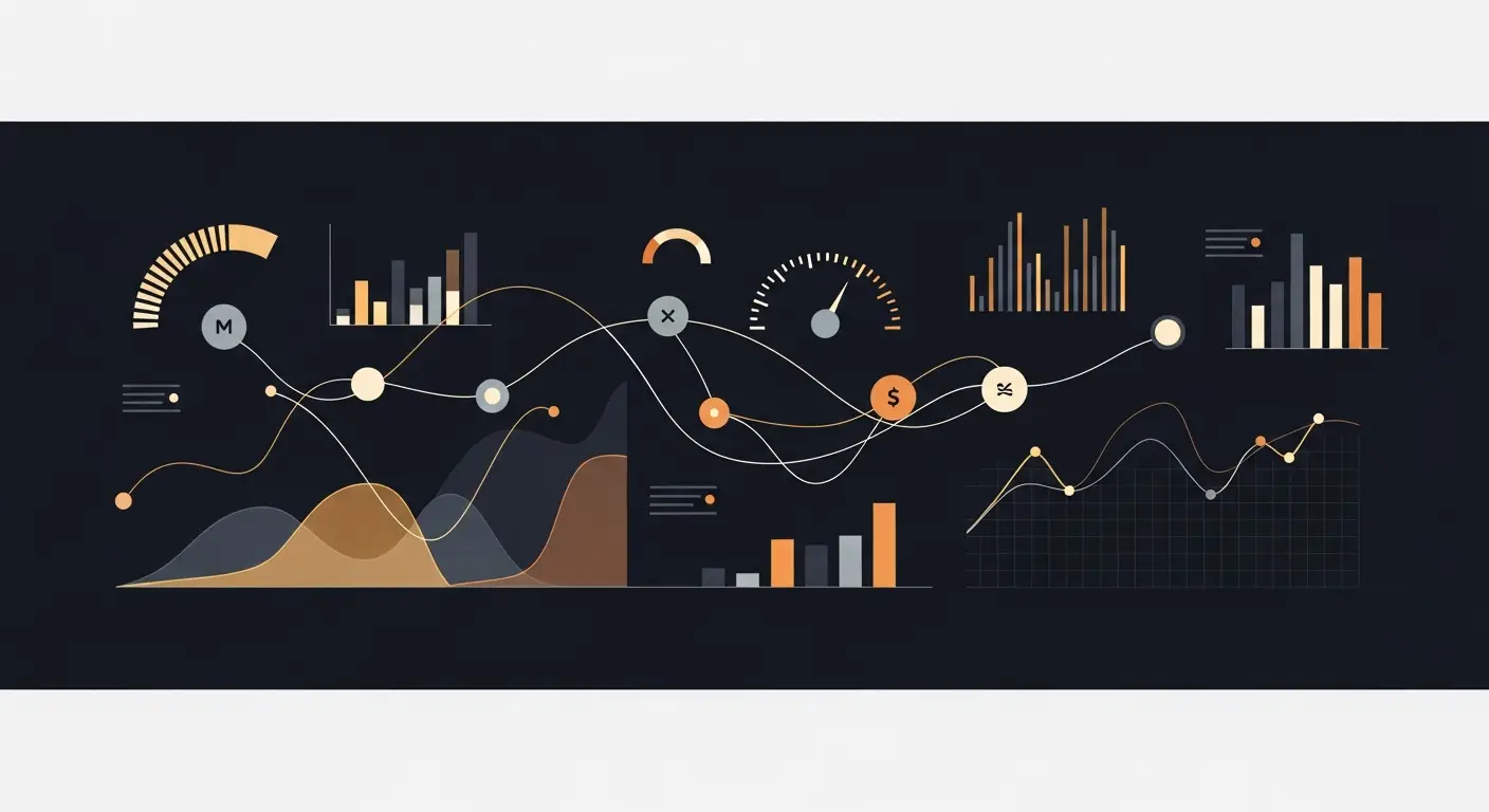 hero-reduce-saas-churn-1 - SaasCEO.com What Is SaaS Churn? Definitions & Formulas — Interconnected nodes and flowing curves on a dark background