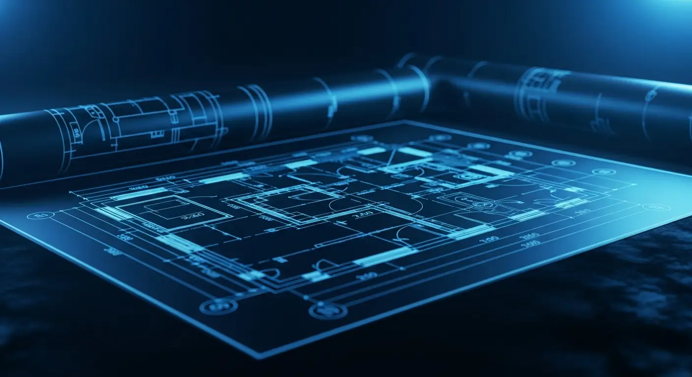 hero-saas-magic-number-3 - SaasCEO.com SaaS Magic Number Benchmarks — A blueprint or architectural plan with precise measurements