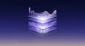 multi-tenancy-architecture-revised-hero - SaasCEO.com Abstract 3D data visualization with stacked translucent sheets and flowing waveforms in purple, glowing design.