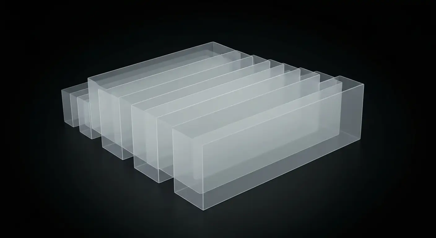 placeholder-24867-saas-pricing-and-packaging-structures-ne-1 - SaasCEO.com SaaS pricing and packaging structures — nested translucent rectangular containers of increasing size on a dark field, each a clean tier with no text or numbers, representing packaging tiers as concentric pricing structures.