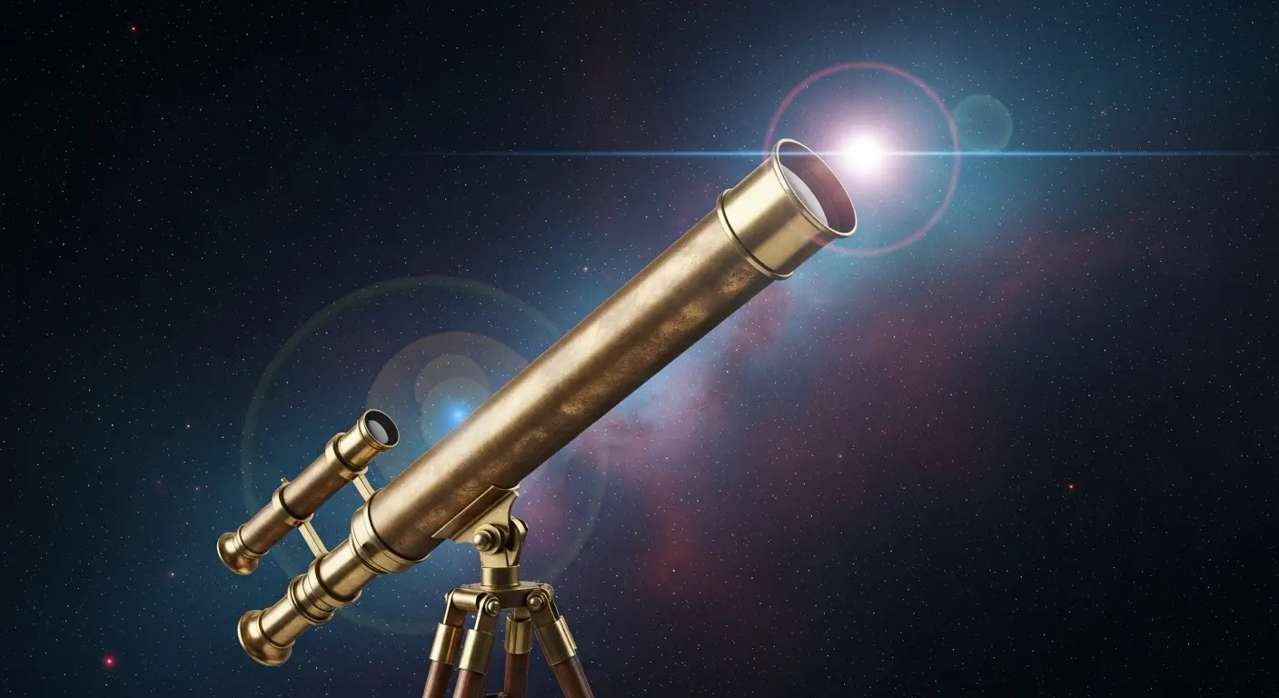 placeholder-25716-the-buyer-vs-user-balance-ltv-as-your-no-1 - SaasCEO.com The Buyer vs. User Balance: LTV as Your North Star — An antique brass telescope aimed at a distant bright star, s