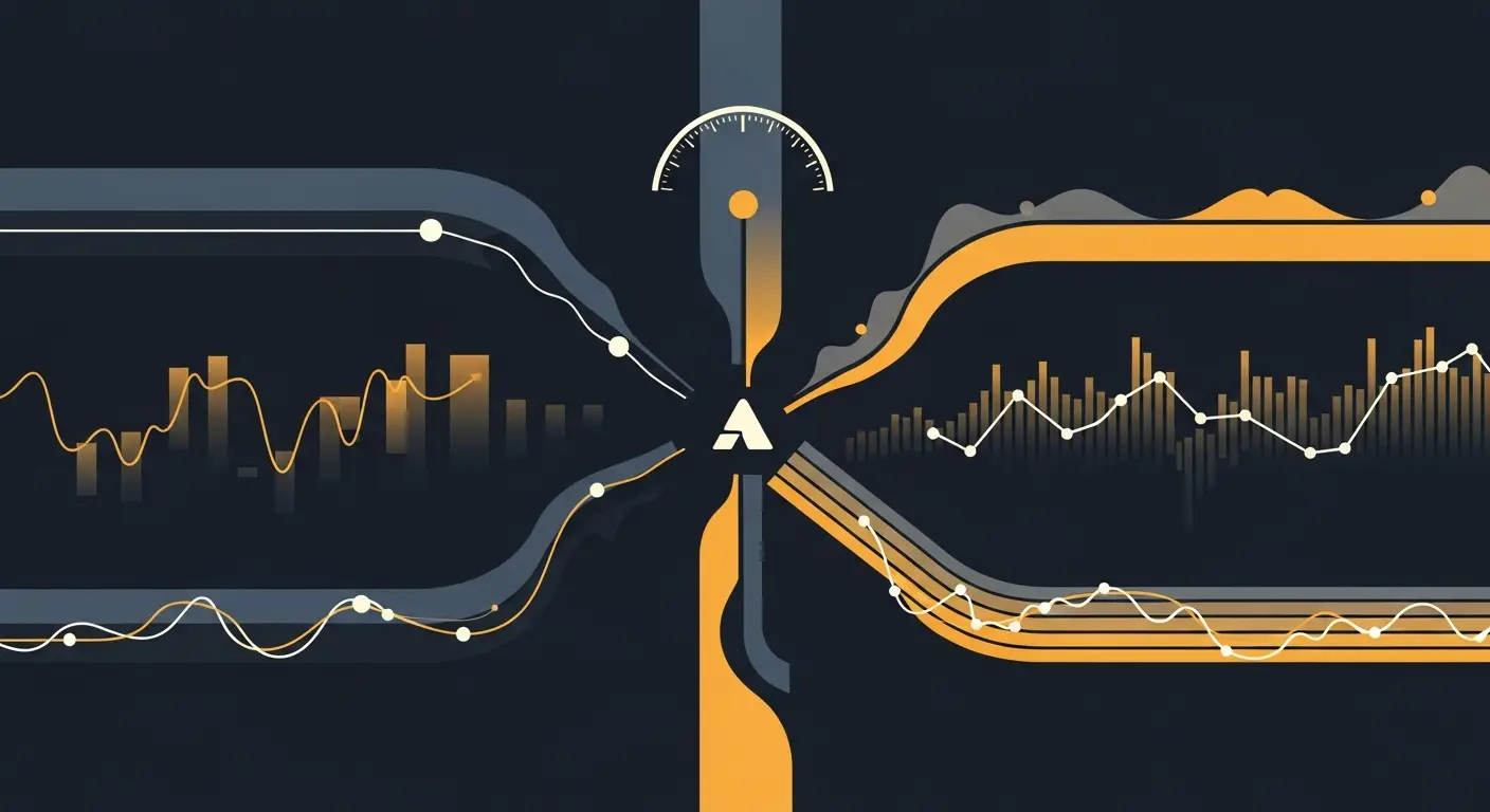 saas-business-model-hero-3 - SaasCEO.com The Core SaaS Revenue Equation — Six dynamic, interconnected data streams, some flowing inwar