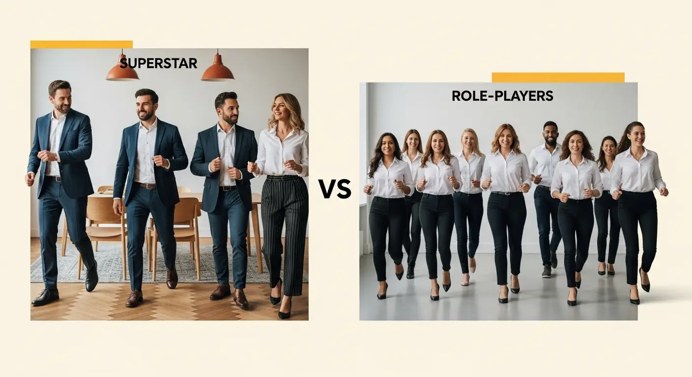 saas-business-model-hero-6 - SaasCEO.com Building for Scale: The Sales Motion Matters — Two distinct groups of sales professionals are depicted: one