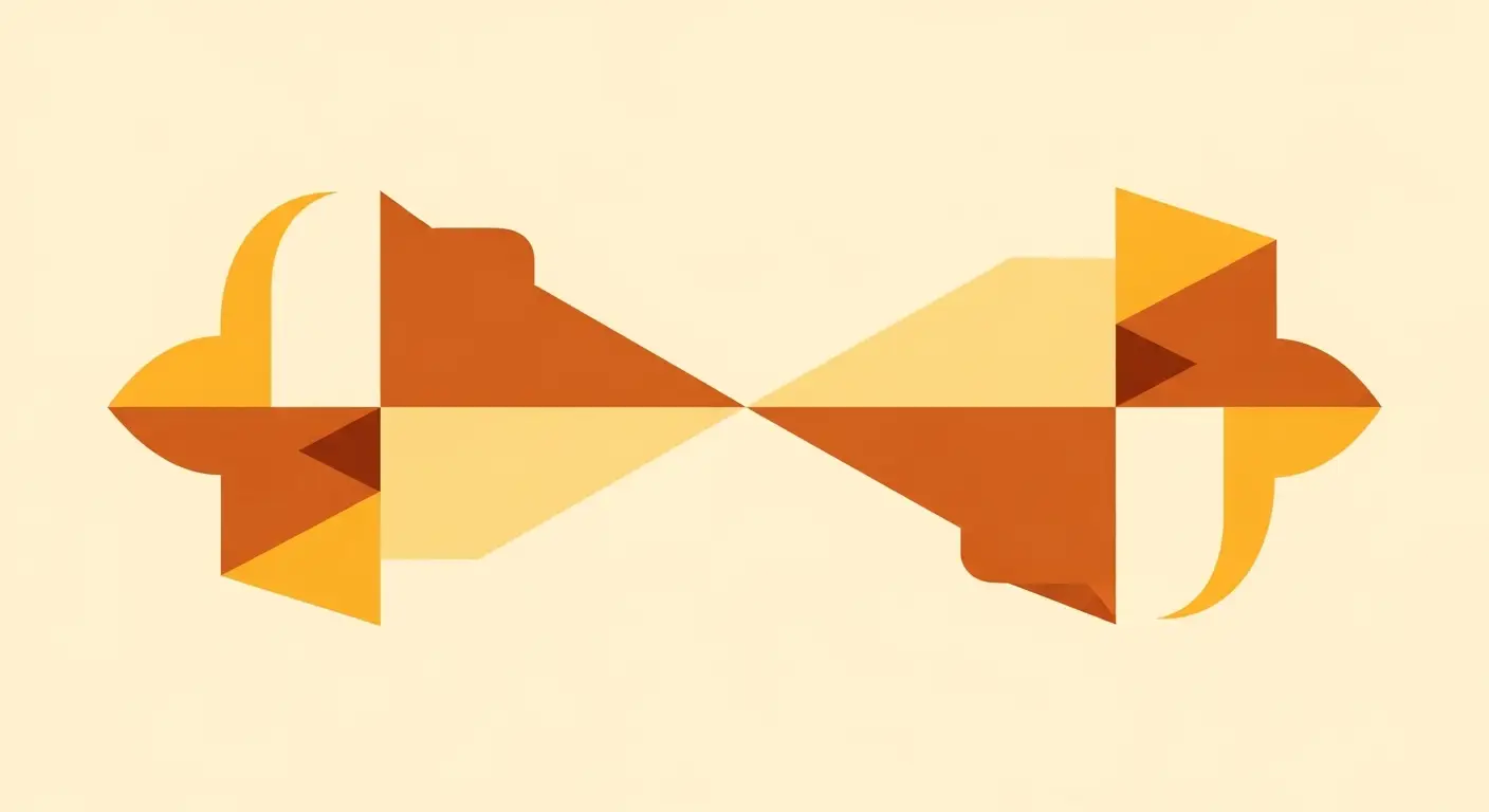 saas-company-definition-supp-24789-replace - SaasCEO.com Financial fingerprint of a SaaS company — an abstract precision composition of balanced geometric volumes in warm amber, gold, and cream tones spread evenly across the entire full-bleed frame and reaching all four edges, suggesting the four financial metrics that define a real SaaS business