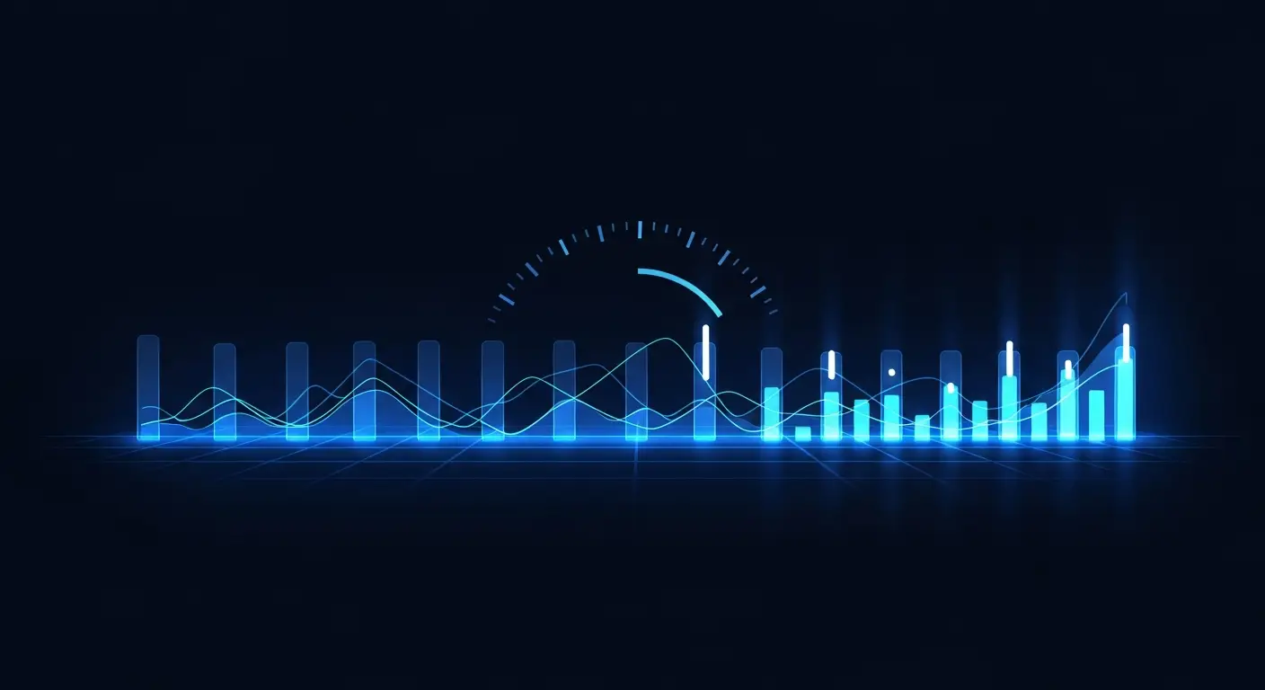 saas-company-valuation-hero-3 - SaasCEO.com The 12-month valuation P&L window that begins before founders realize it — A long horizontal corridor of translucent blue light on deep