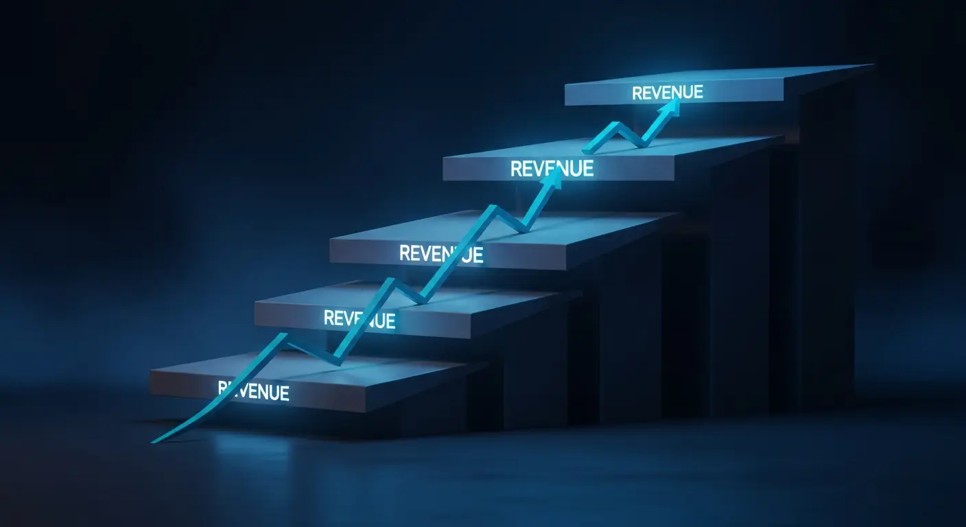 saas-growth-strategy-hero-2 - SaasCEO.com three growth ceilings constraining SaaS scale — three layered horizontal ceilings ascending at progressively