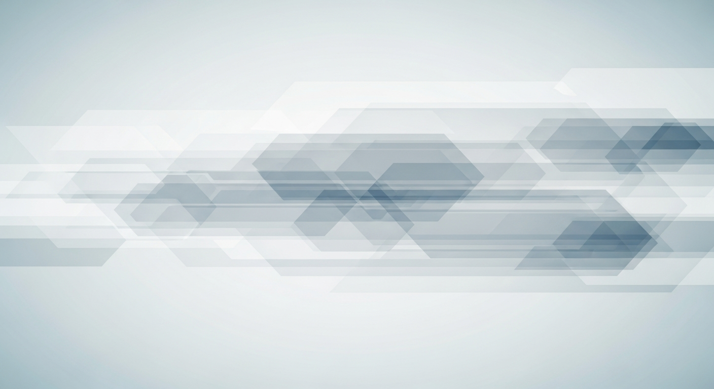 saas-magic-number-why-replace - SaasCEO.com Soft layered translucent geometric shapes on a pale, evenly lit background, edge to edge, no text, suggesting smooth data flow and momentum