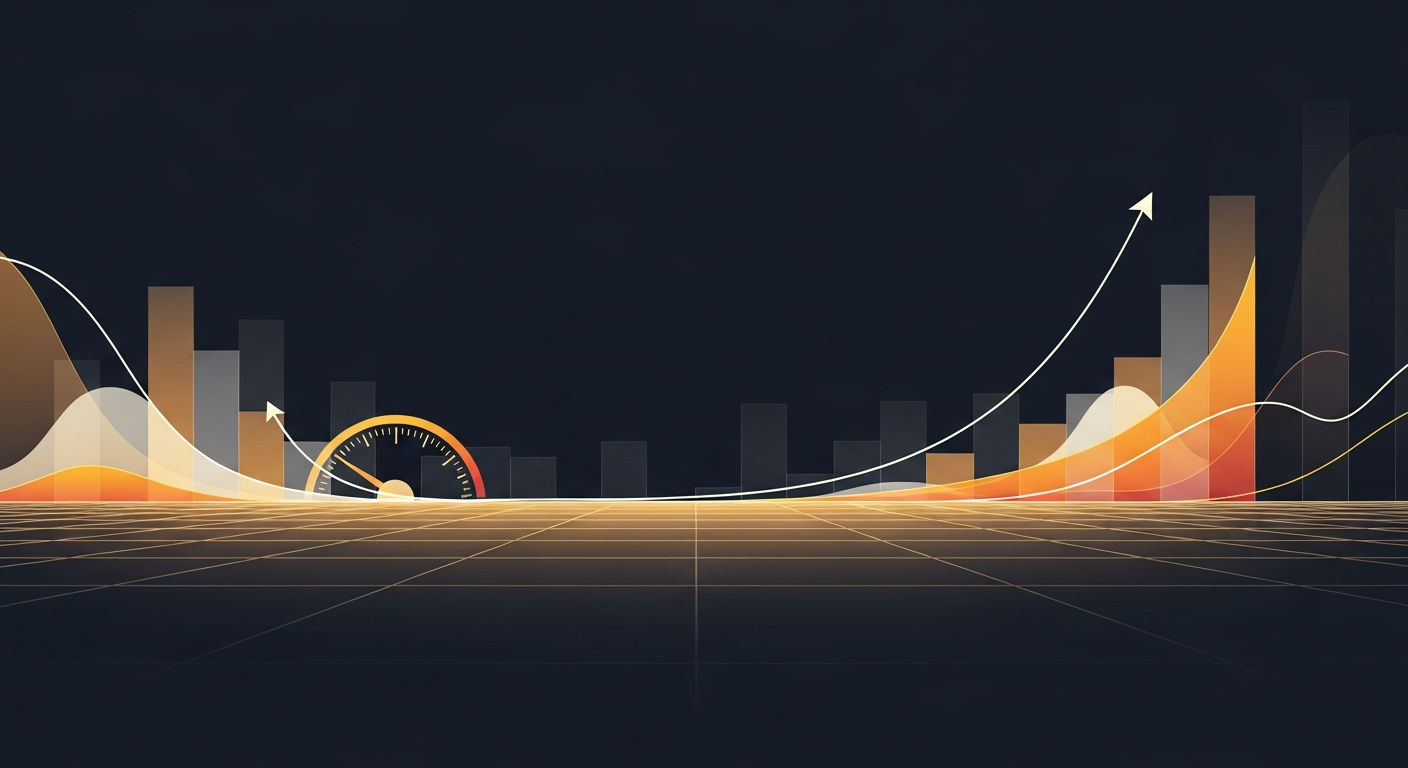 saas-pricing-strategy-hero-4 - SaasCEO.com 1. What a SaaS Pricing Strategy Actually Is — Ascending gradient bars and subtle grid lines forming an abs