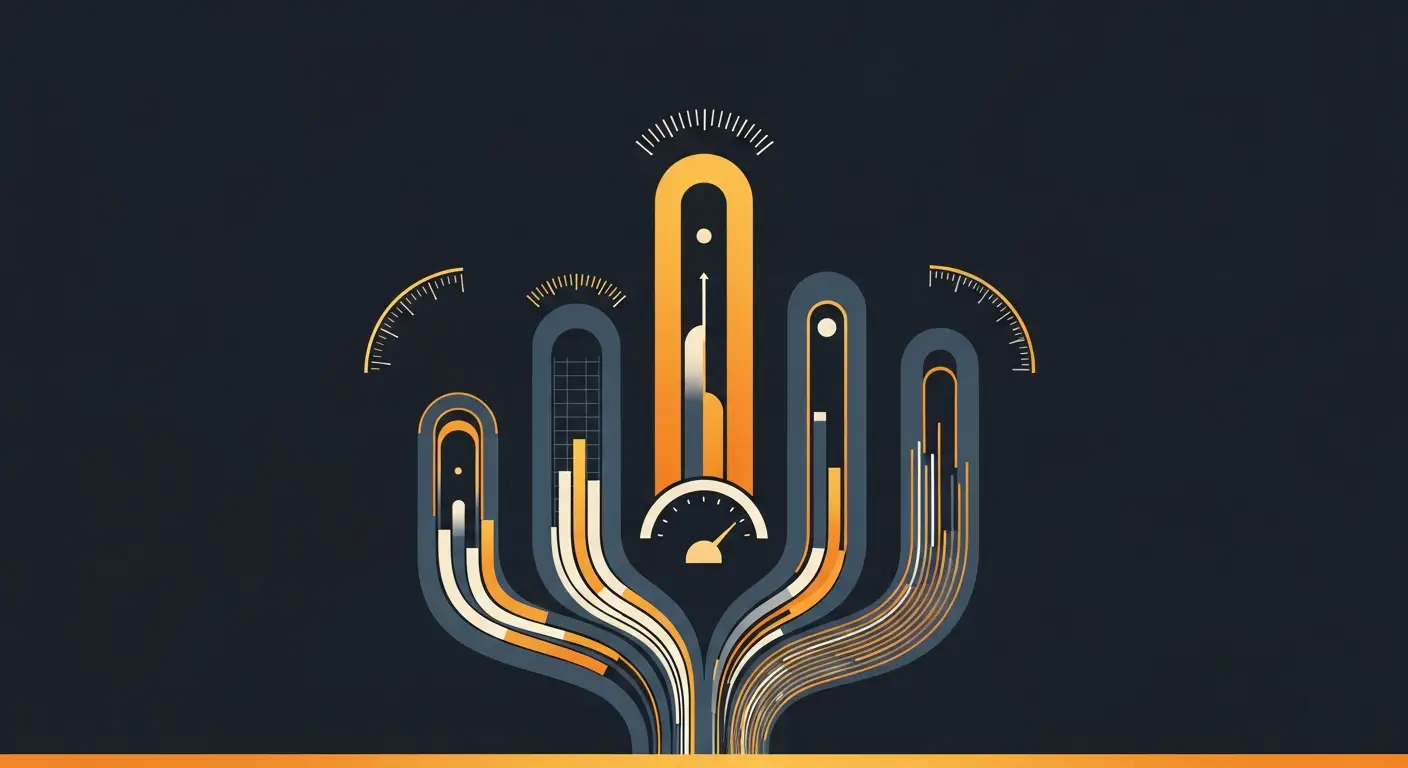saas-revenue-model-hero-1 - SaasCEO.com The Five SaaS Revenue Model Types — Five distinct, upward-flowing abstract revenue streams, each