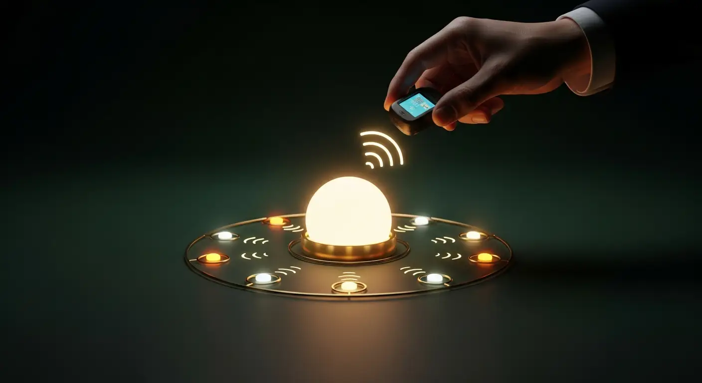 saas-revenue-model-hero-5 - SaasCEO.com Metrics That Tell You If Your Model Is Working — A central luminous orb being checked for health, encircled by glowing nodes reading its vital signs