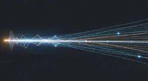 saas-revenue-new-hero - SaasCEO.com - SaasCEO.com Abstract light trails in blue and orange converging from left to right, suggesting data transmission in a dark background.