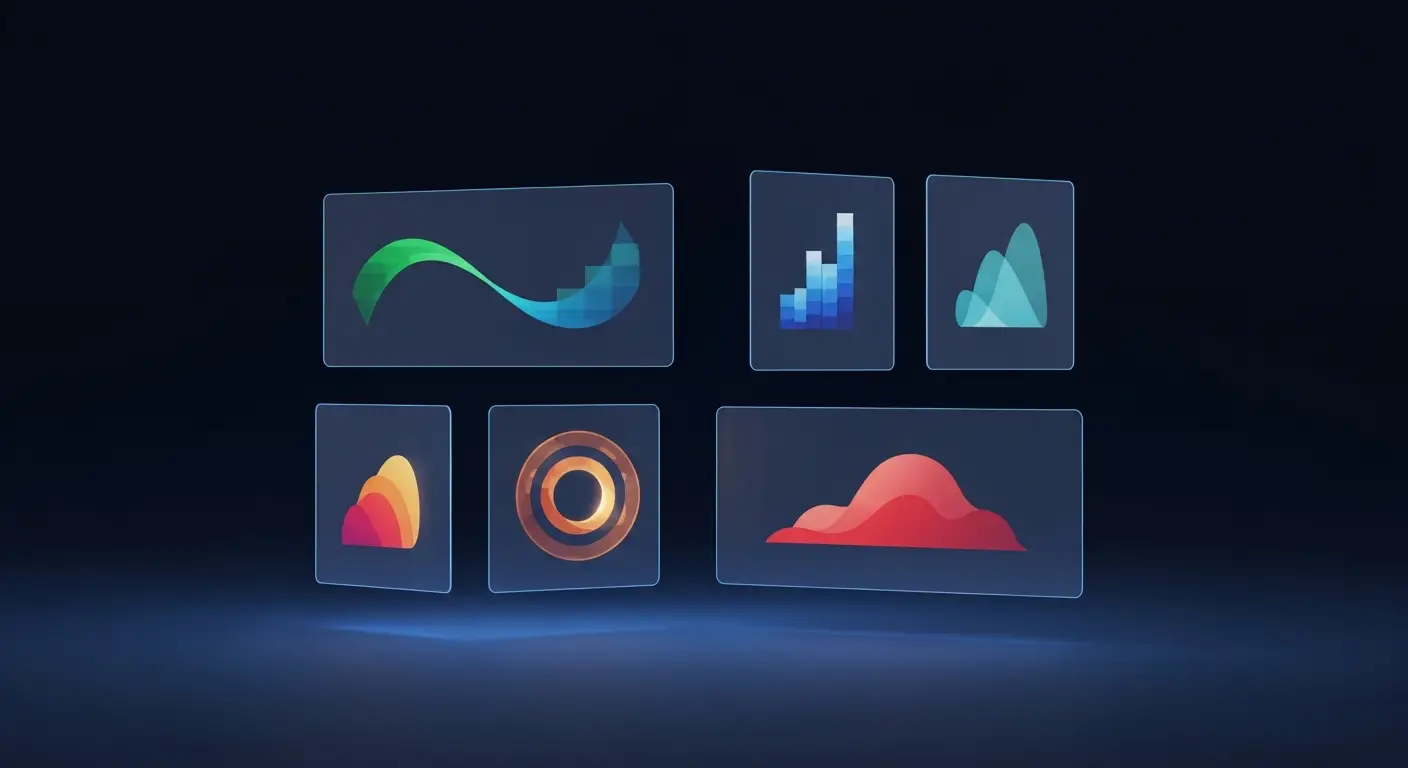 saas-sales-cycle-hero-2 - SaasCEO.com SaaS sales cycle operating views — six translucent panels in a 2x3 grid suggesting modular dashboard composition