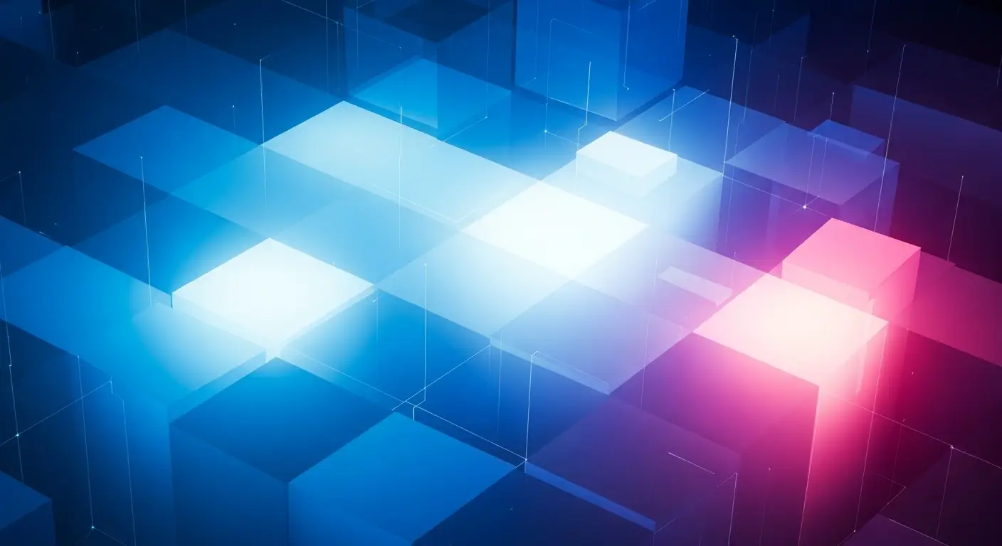 what-is-mrr-in-business-replace-1-1 - SaasCEO.com How to Segment MRR for Diagnostic Power — A grid of glowing translucent cubes of varying brightness ar
